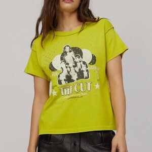 Daydreamer The Cut Graphic Short Sleeve Top - Lime Green-large